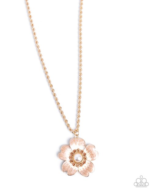 Perennial Pendant - Brown - Paparazzi Necklace Image