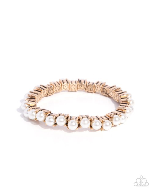 Principal Pearls - Gold - Paparazzi Bracelet Image