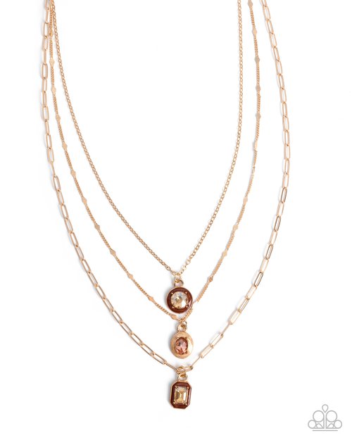 Driven Dazzle - Brown - Paparazzi Necklace Image