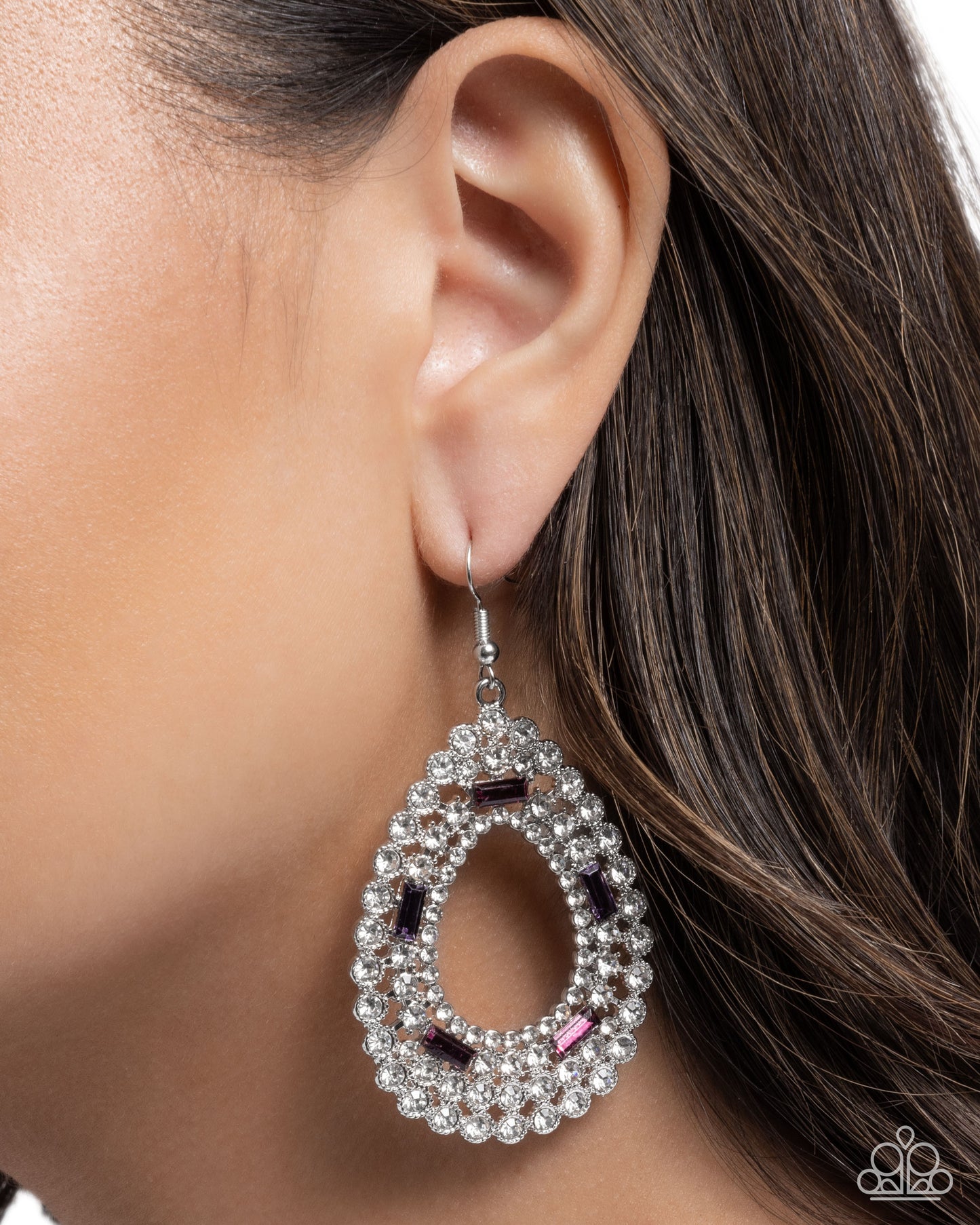 Teardrop Trust - Purple - Paparazzi Earring Image