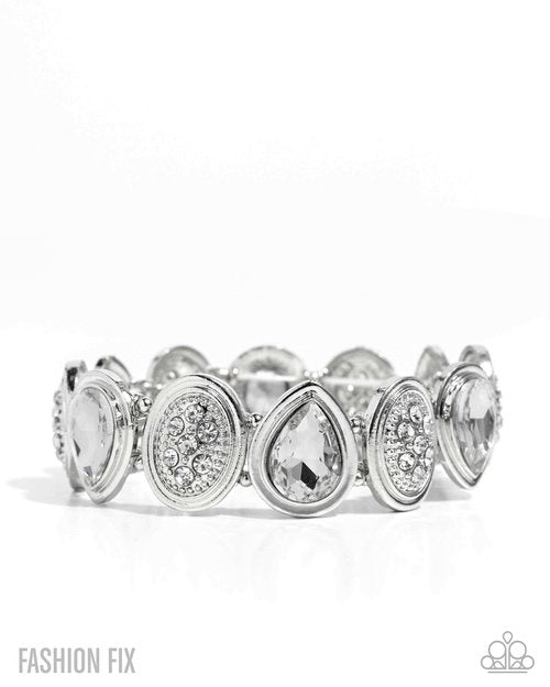 Mesmerizing Memoir - White - Paparazzi Bracelet Image