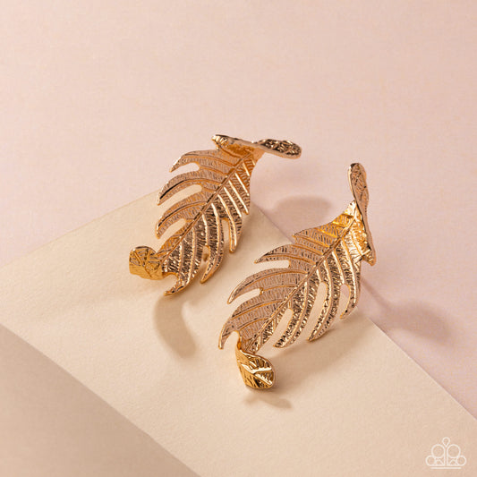 Leafy Lure - Gold - Paparazzi Earring Image