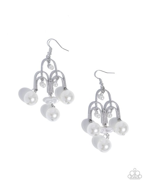 Patient Pearls - White - Paparazzi Earring Image