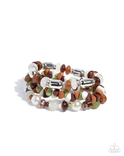 Stirring Stack - Brown - Paparazzi Bracelet Image