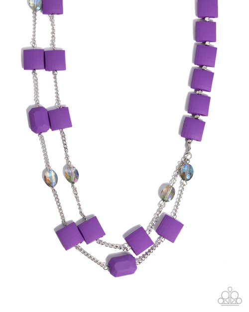 Shaping Color - Purple - Paparazzi Necklace Image