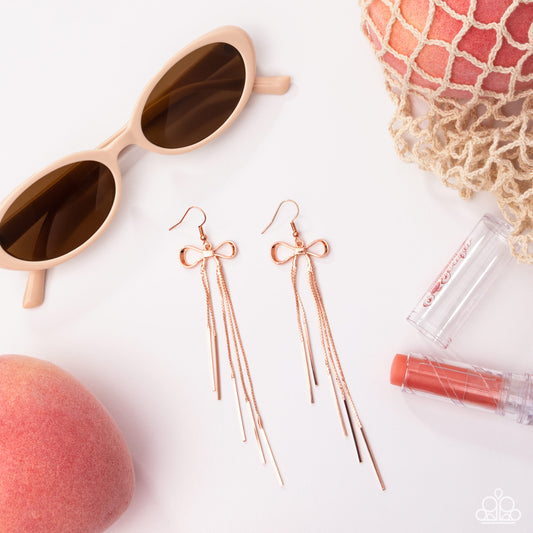 Coquette Craze - Copper - Paparazzi Earring Image