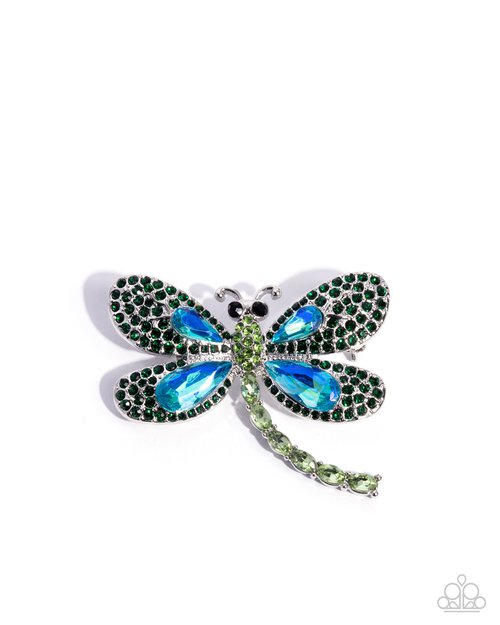 Divine Dragonfly - Green - Paparazzi Hair Accessories Image