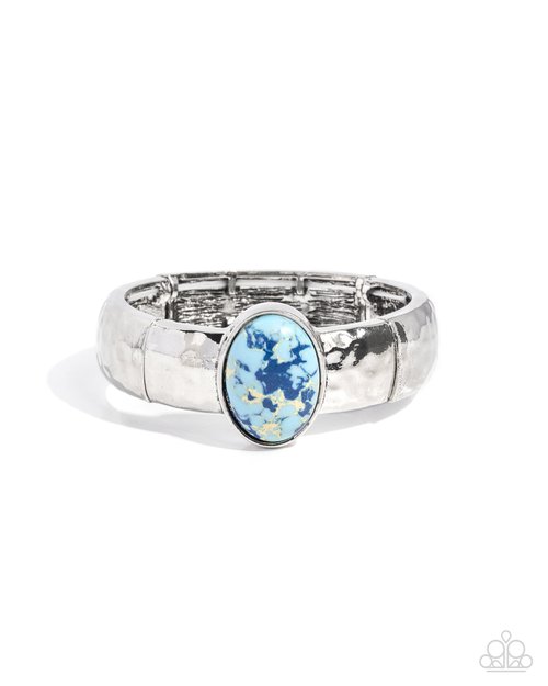 Oval Obsession - Blue - Paparazzi Bracelet Image