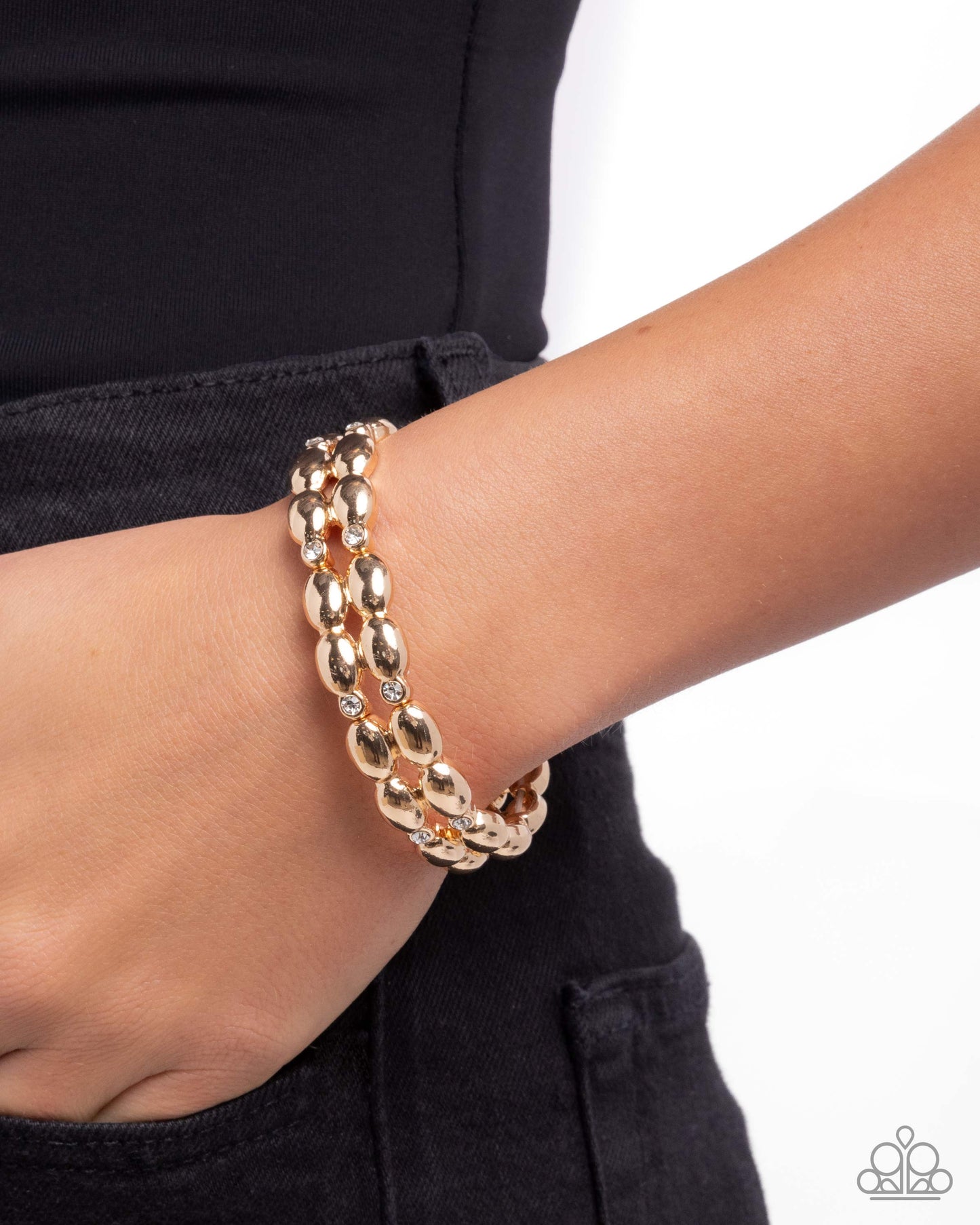 Stacked Statement - Gold - Paparazzi Bracelet Image