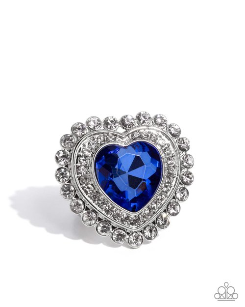 Head Over HEART - Blue - Paparazzi Ring Image