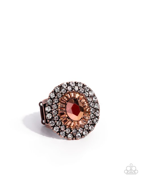 Oval Opening - Copper - Paparazzi Ring Image