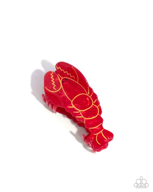 Lobster Leisure - Red - Paparazzi Hair Accessories Image