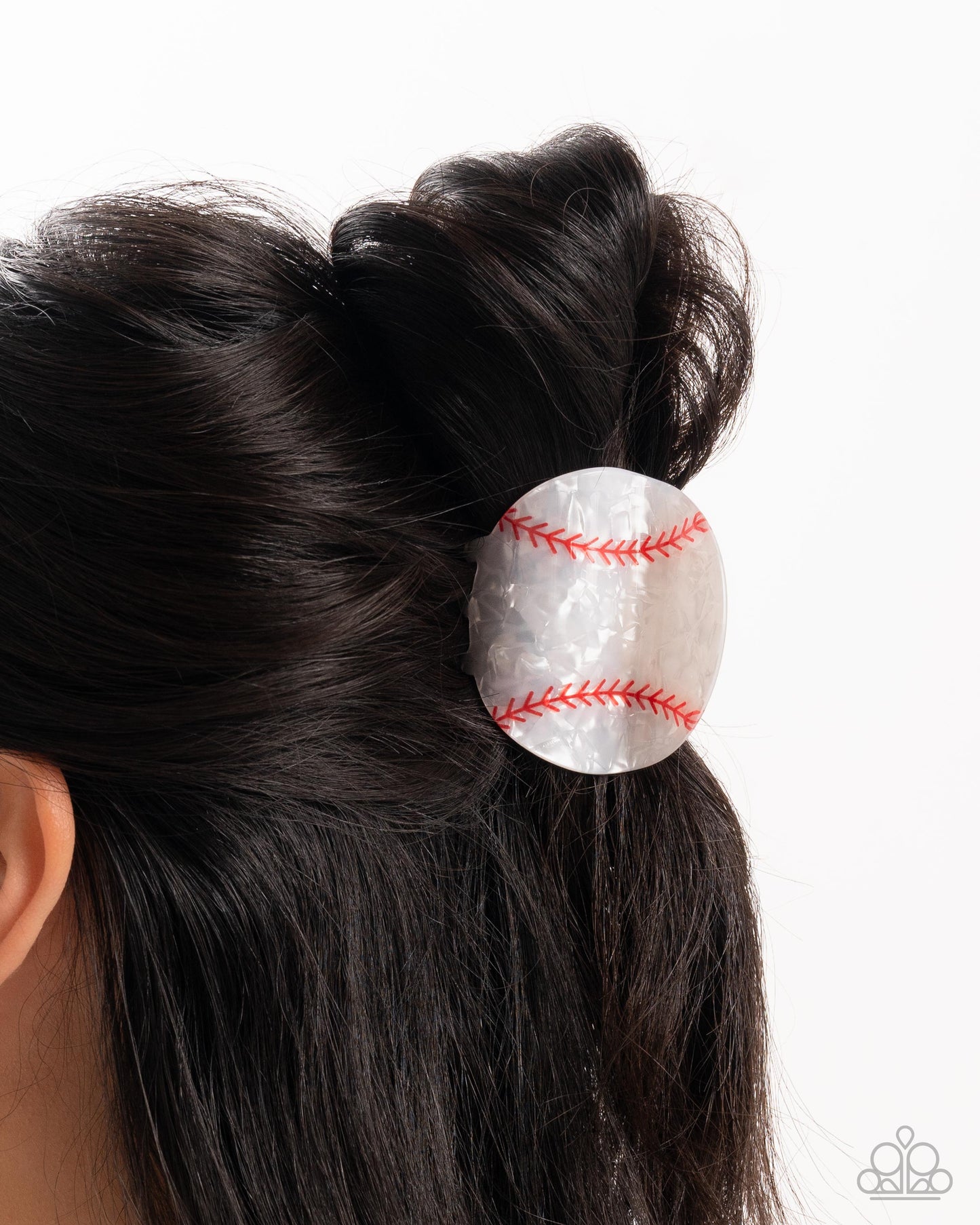 Baseball Babe - White - Paparazzi Hair Accessories Image