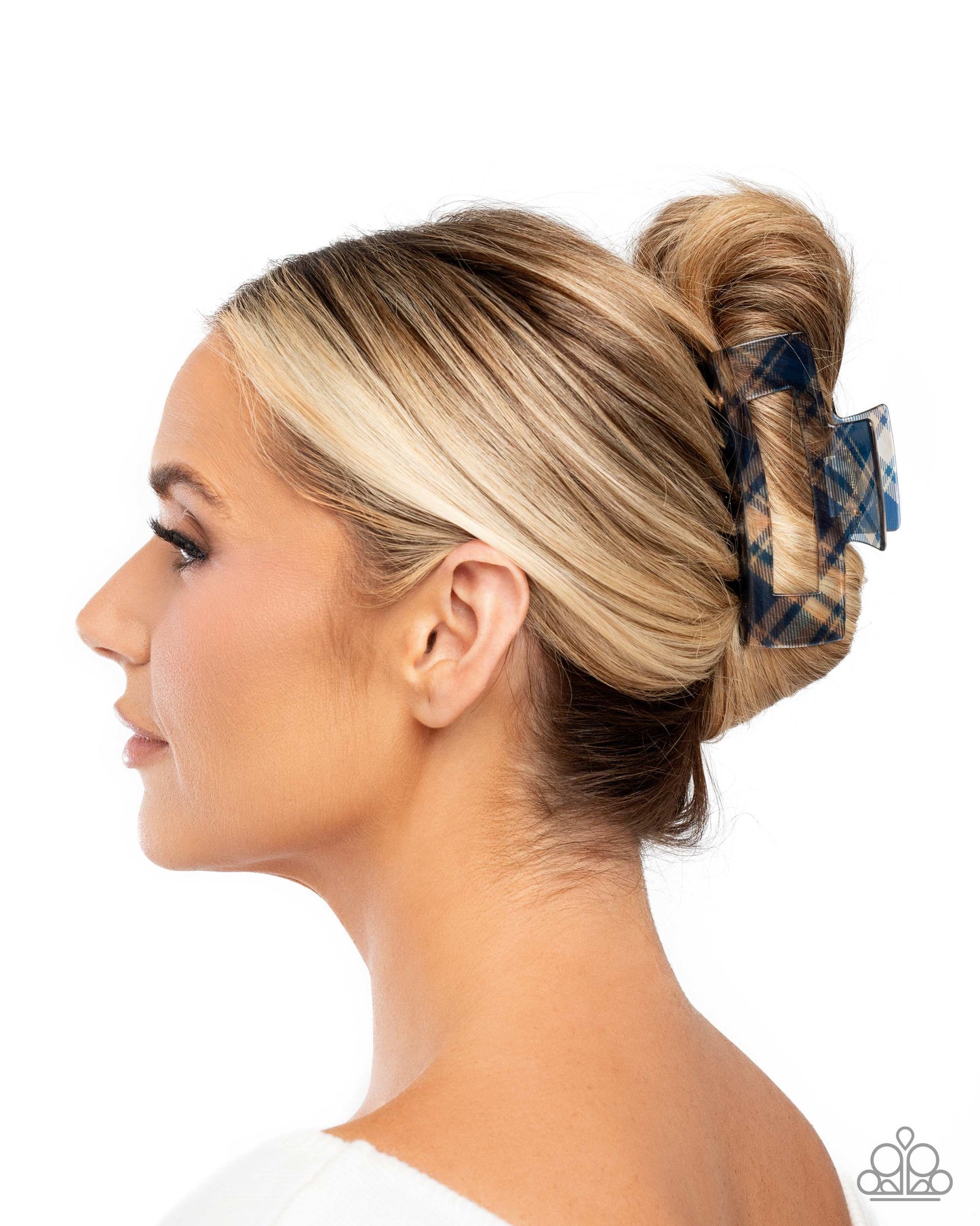 Prized Plaid - Blue - Paparazzi Hair Accessories Image