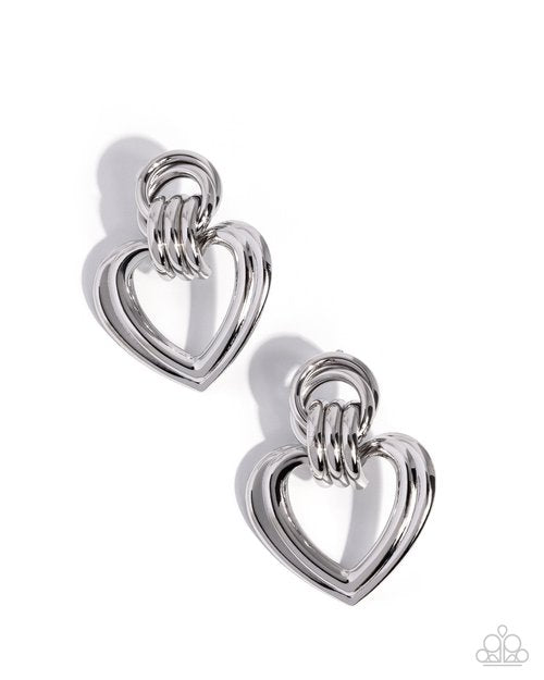 Constant Calm - Silver - Paparazzi Earring Image