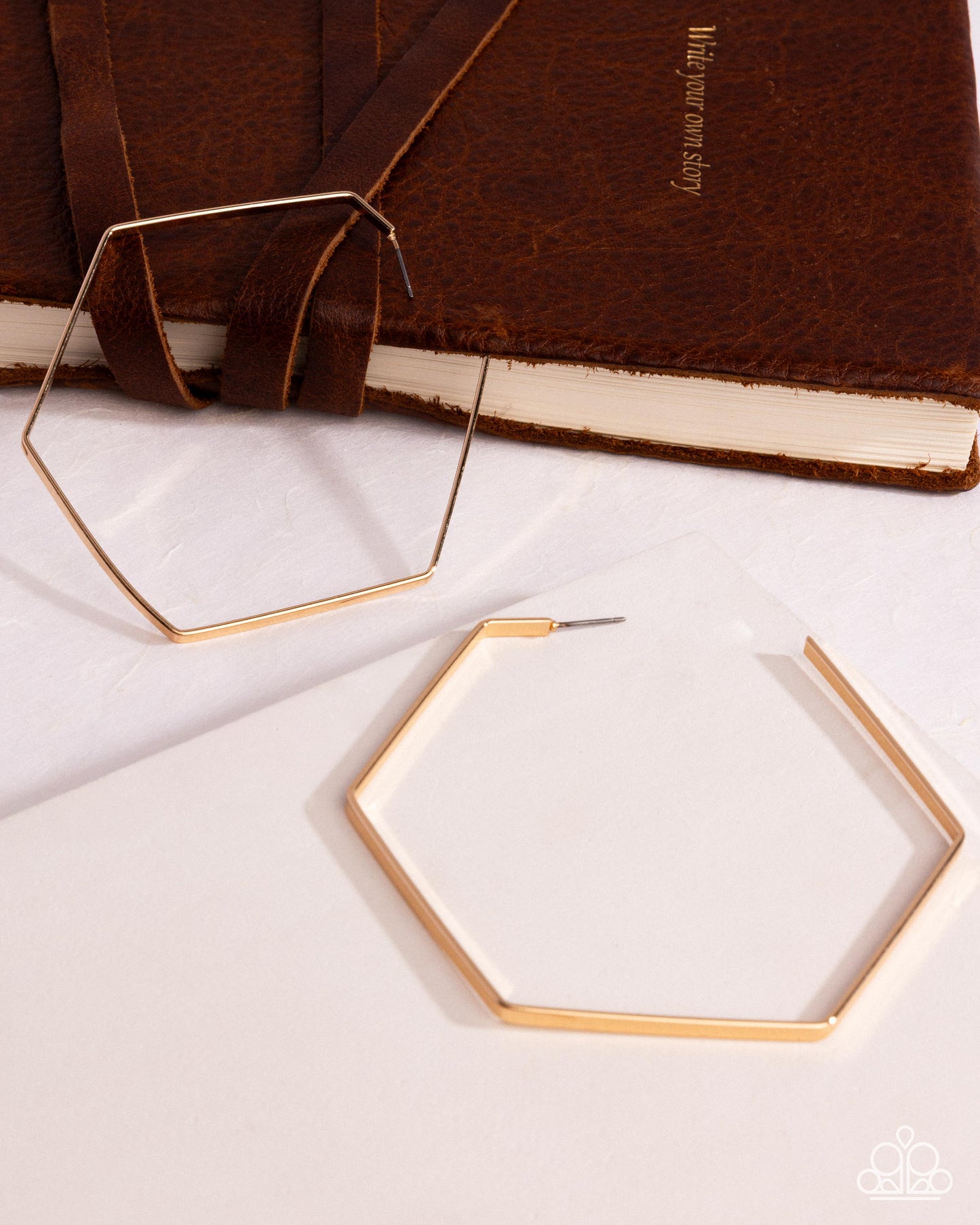 Handcrafted Hexagons - Gold - Paparazzi Earring Image