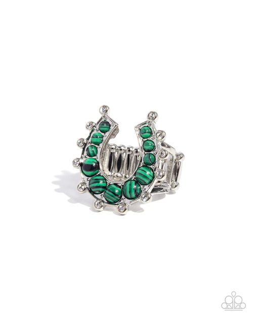 Horseshoe Homeland - Green - Paparazzi Ring Image