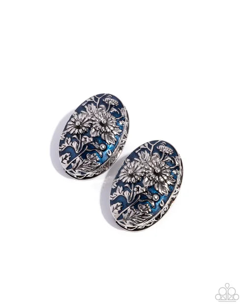 Portrait of Perfection - Blue - Paparazzi Earring Image