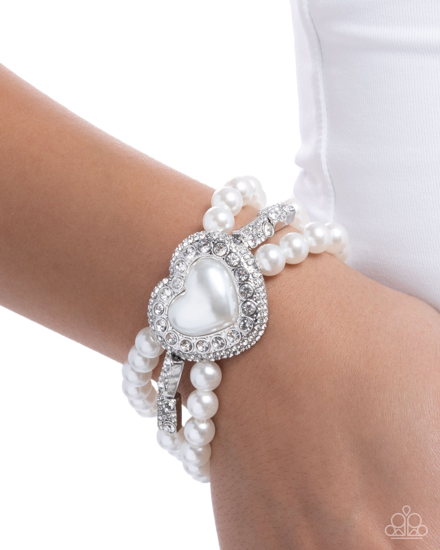 Lifelong Love Letter - White - Paparazzi Bracelet Image
