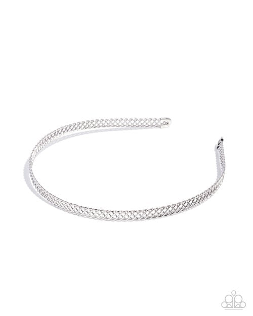 Braided Behavior - Silver - Paparazzi Product Image