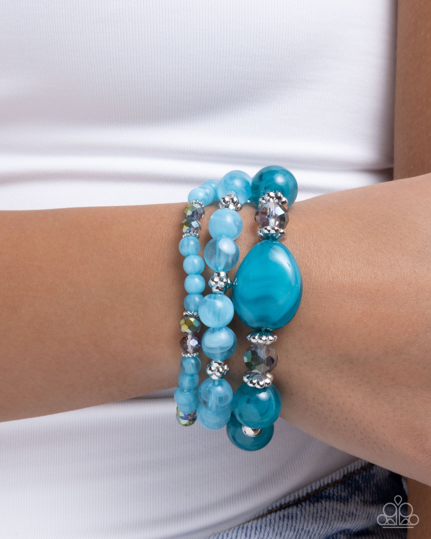 Cheerful Collection - Blue - Paparazzi Bracelet Image