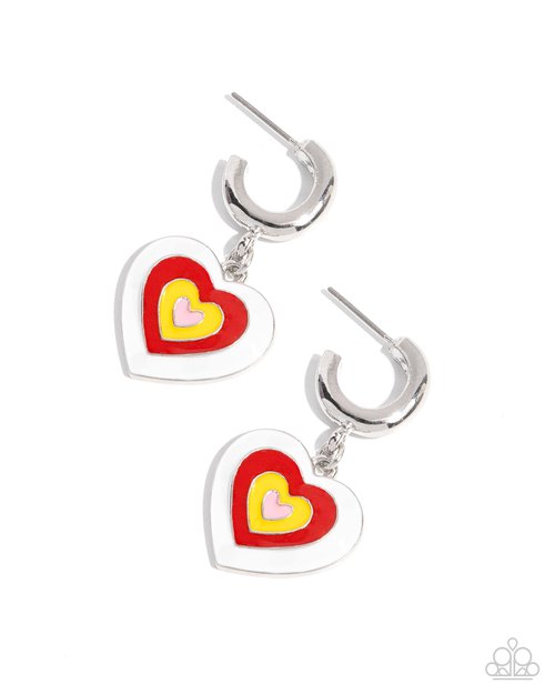 Loveable Leisure - White - Paparazzi Earring Image