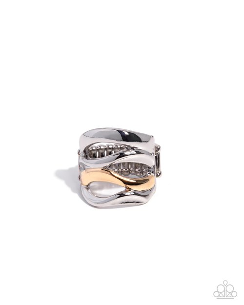 Wavy Wardrobe - Silver - Paparazzi Ring Image