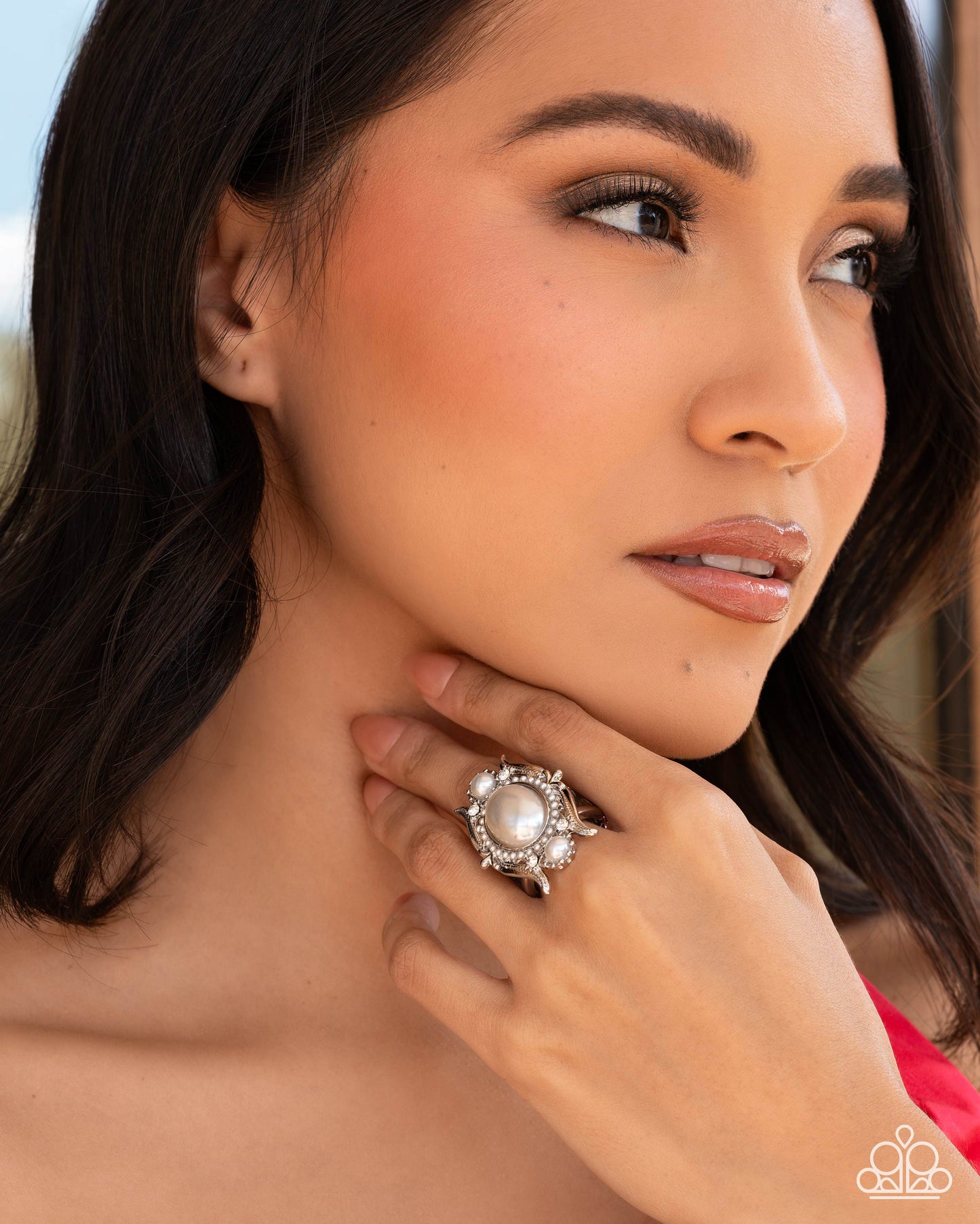 Delightful Debutante - White - Paparazzi Ring Image