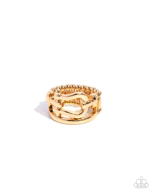 Eye-Catching Elegance - Gold - Paparazzi Ring Image