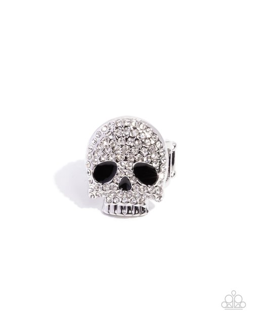 Skeleton Shimmer - White - Paparazzi Ring Image