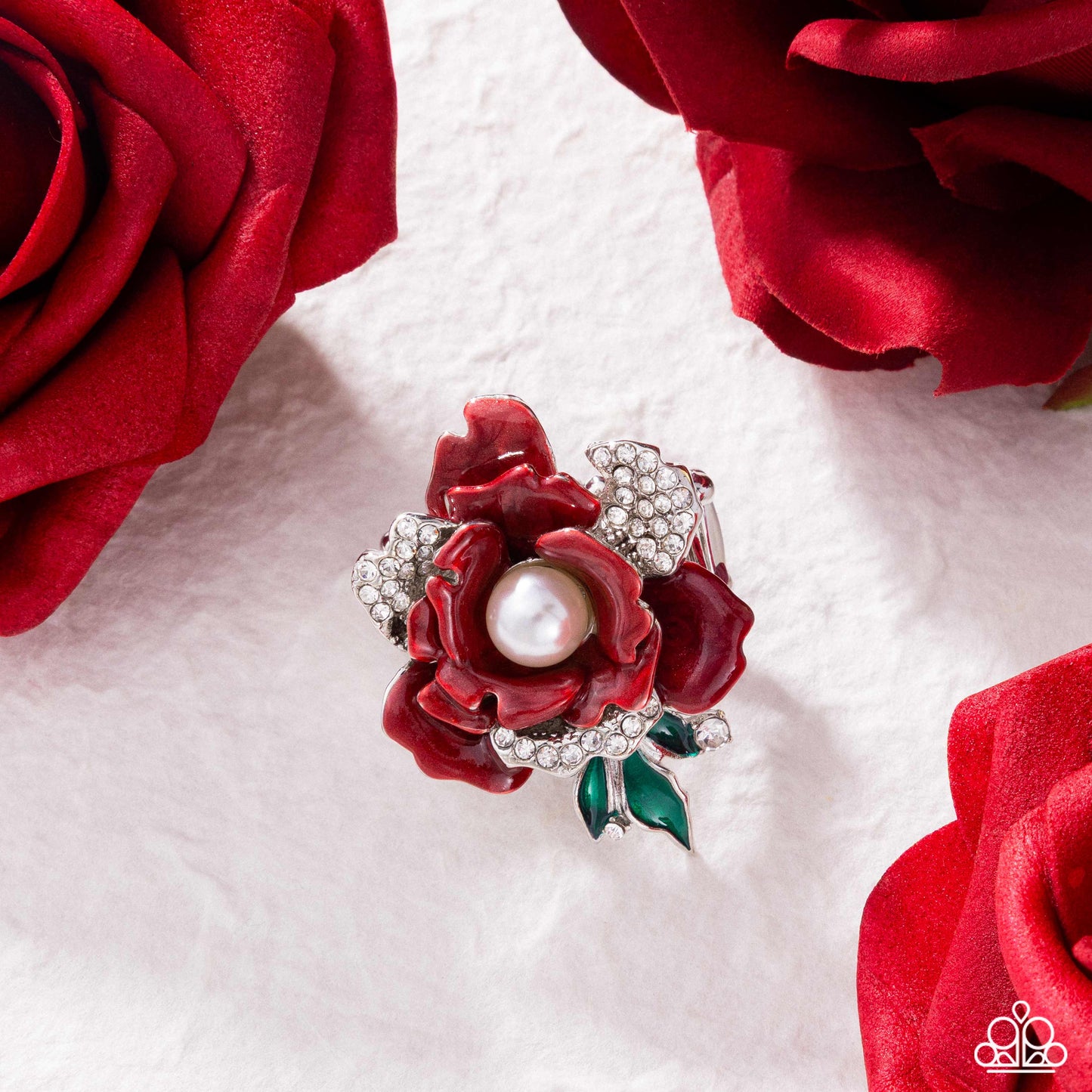 Petaled Wonder - Red - Paparazzi Ring Image
