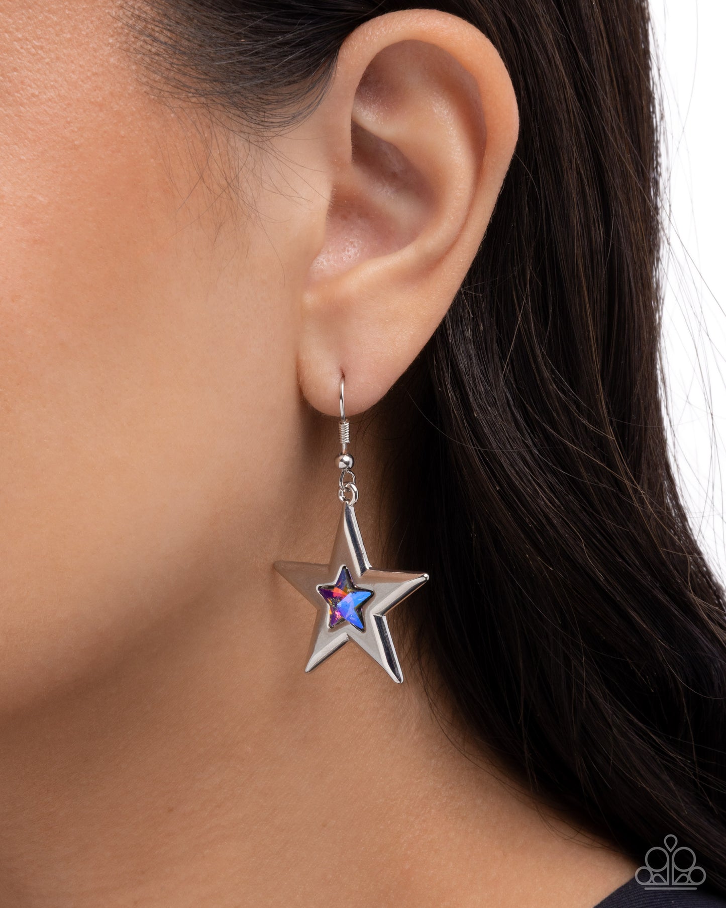Self-Assured Stars - Paparazzi Earring Image