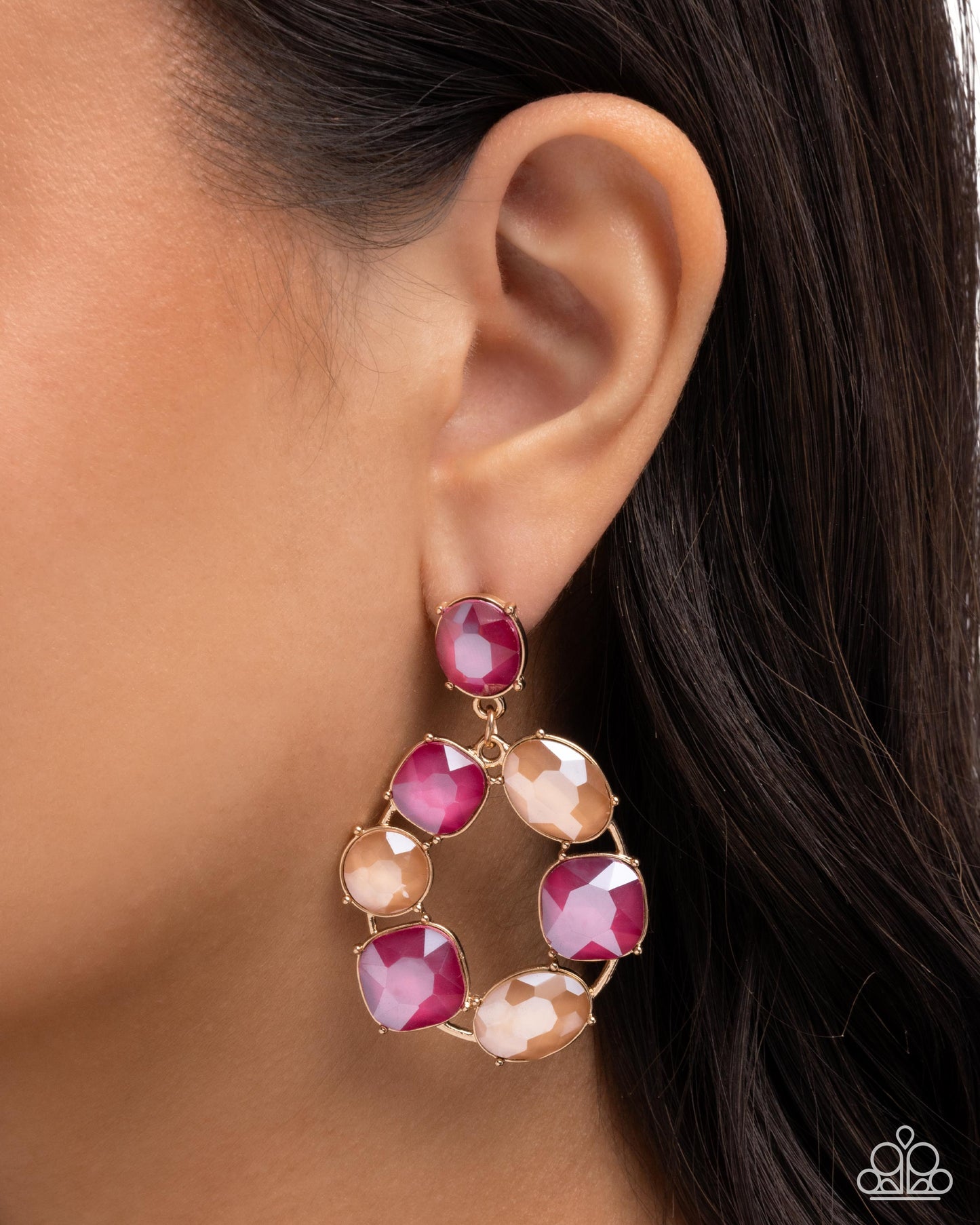 Suitable Shimmer - Pink - Paparazzi Earring Image