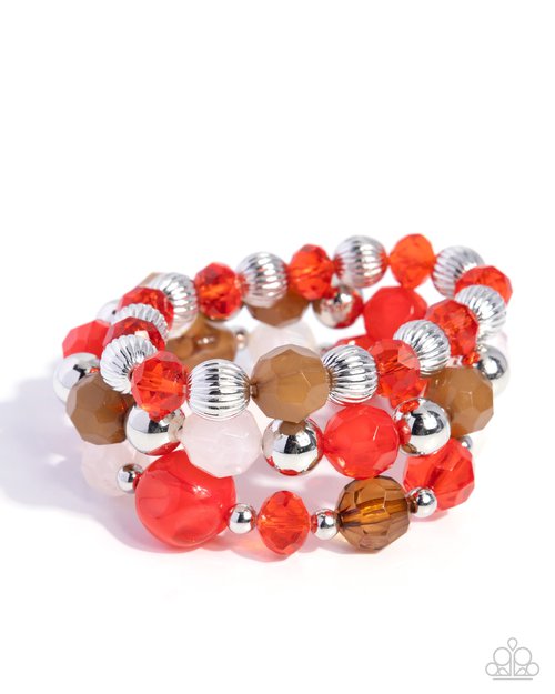 Colorful Collection - Red - Paparazzi Bracelet Image