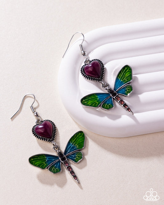 Dragonfly Devotion - Paparazzi Earring Image