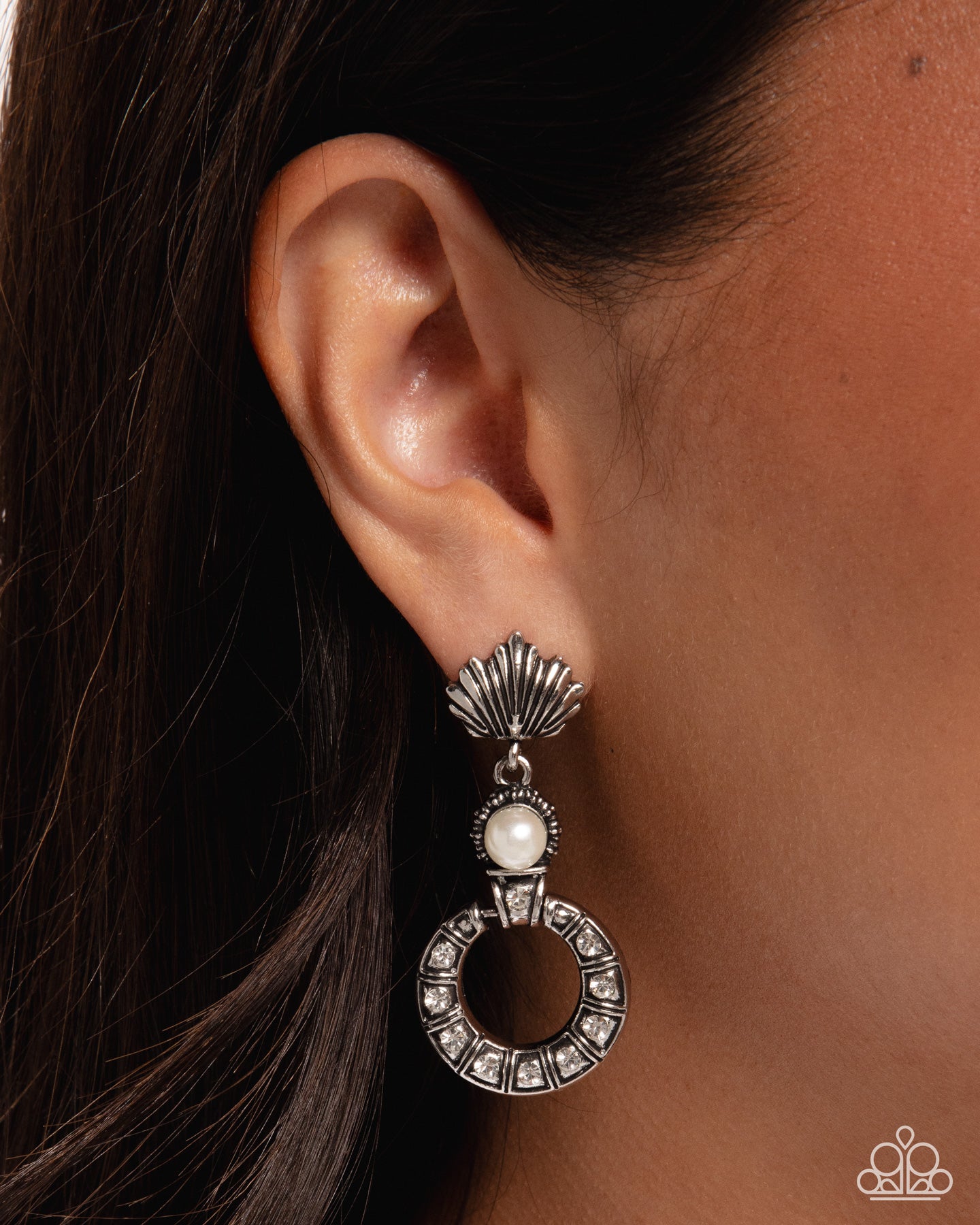 Openly Ornate - White - Paparazzi Earring Image