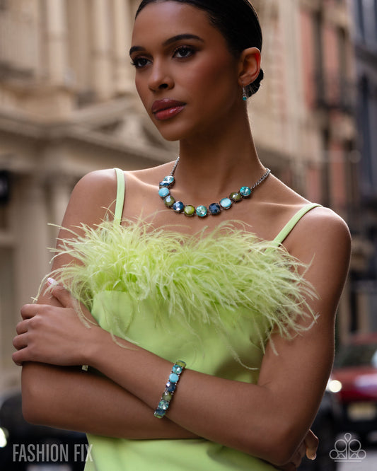 Cool, Calm, And Couture - Green - Paparazzi Necklace Image