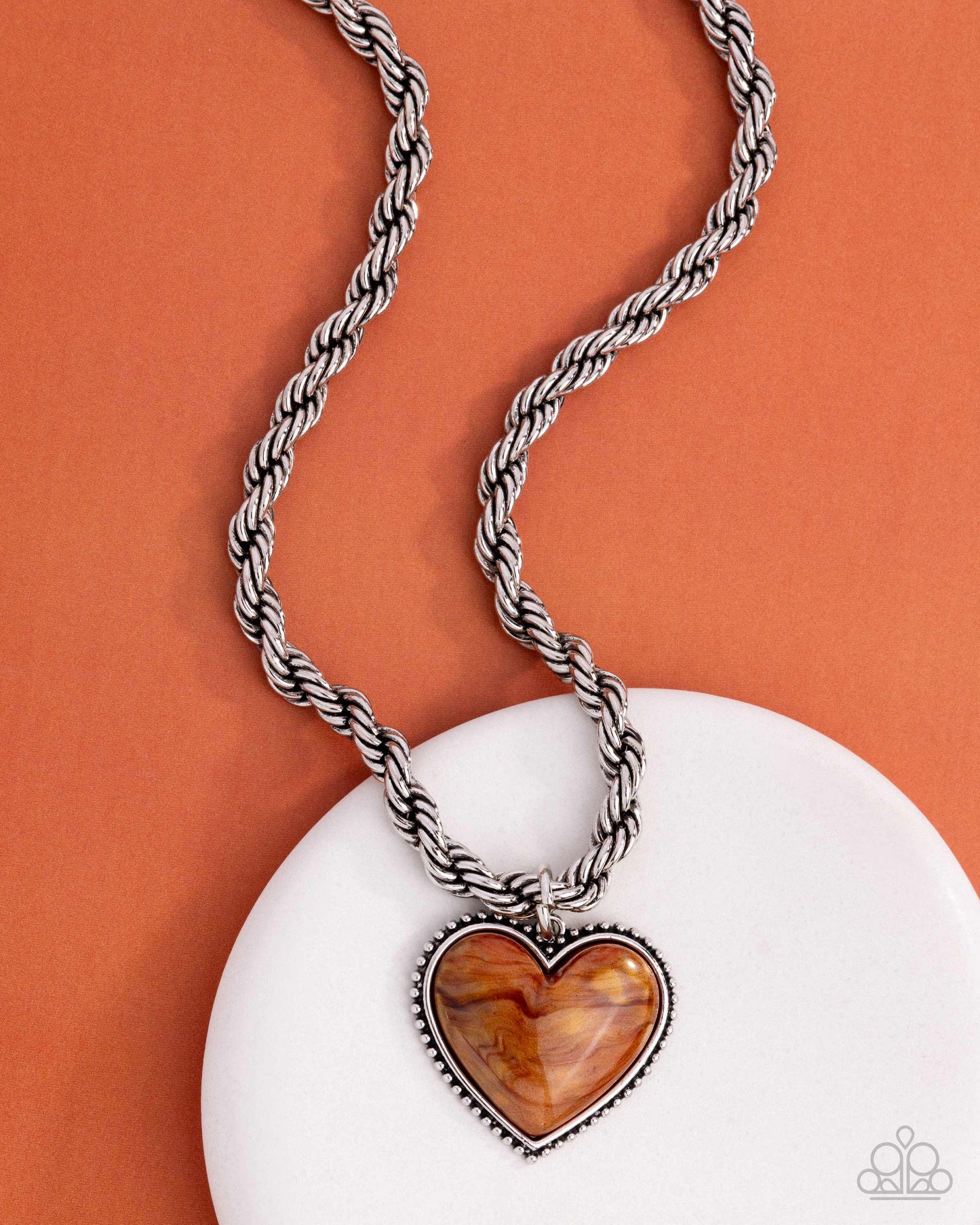 Romantic Rhythm - Orange - Paparazzi Necklace Image