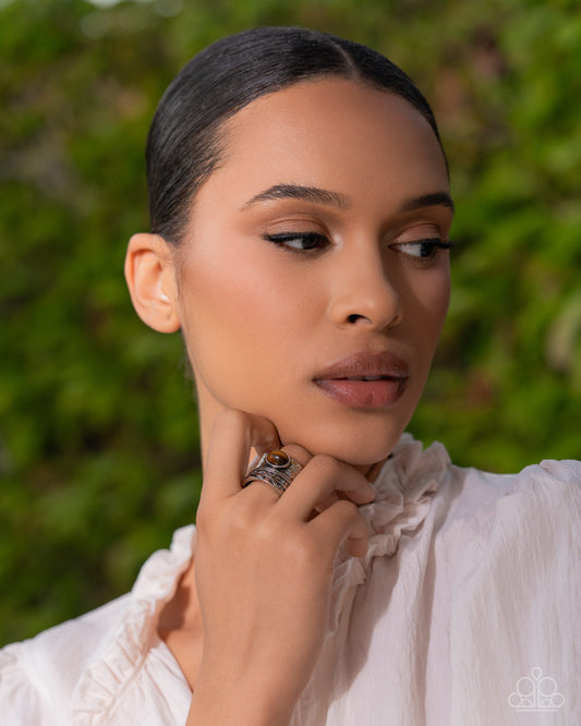 Earthy Excellence - Brown - Paparazzi Ring Image