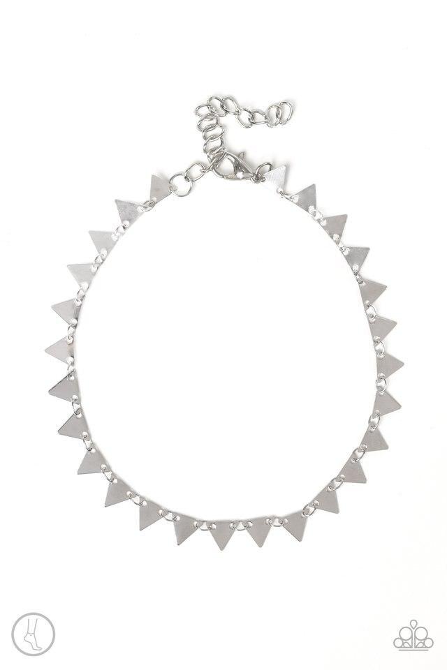 Paparazzi Anklet ~ Sand Shark - Silver