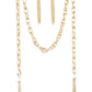 Paparazzi Necklace Blockbuster - SCARFed for Attention - Gold