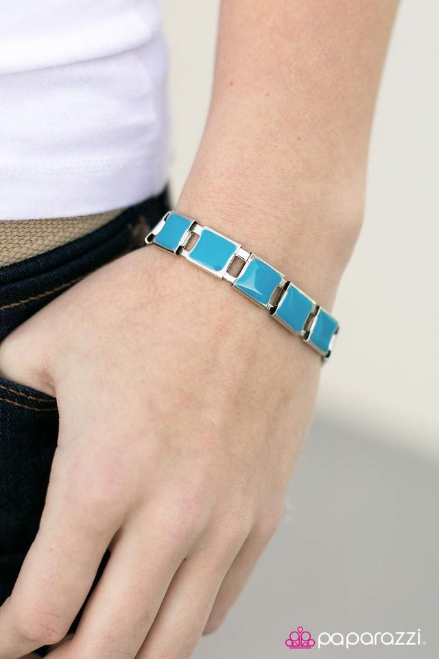 Pulsera Paparazzi ~ CUADRADO Quiero Ser - Azul