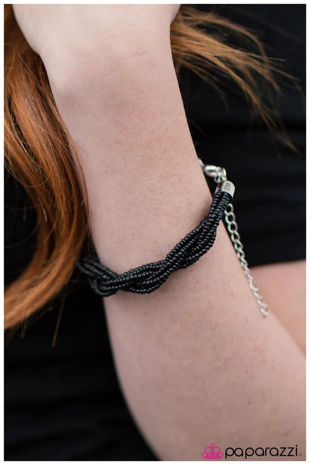 Paparazzi Bracelet ~ BEAD-iful Girls - Black