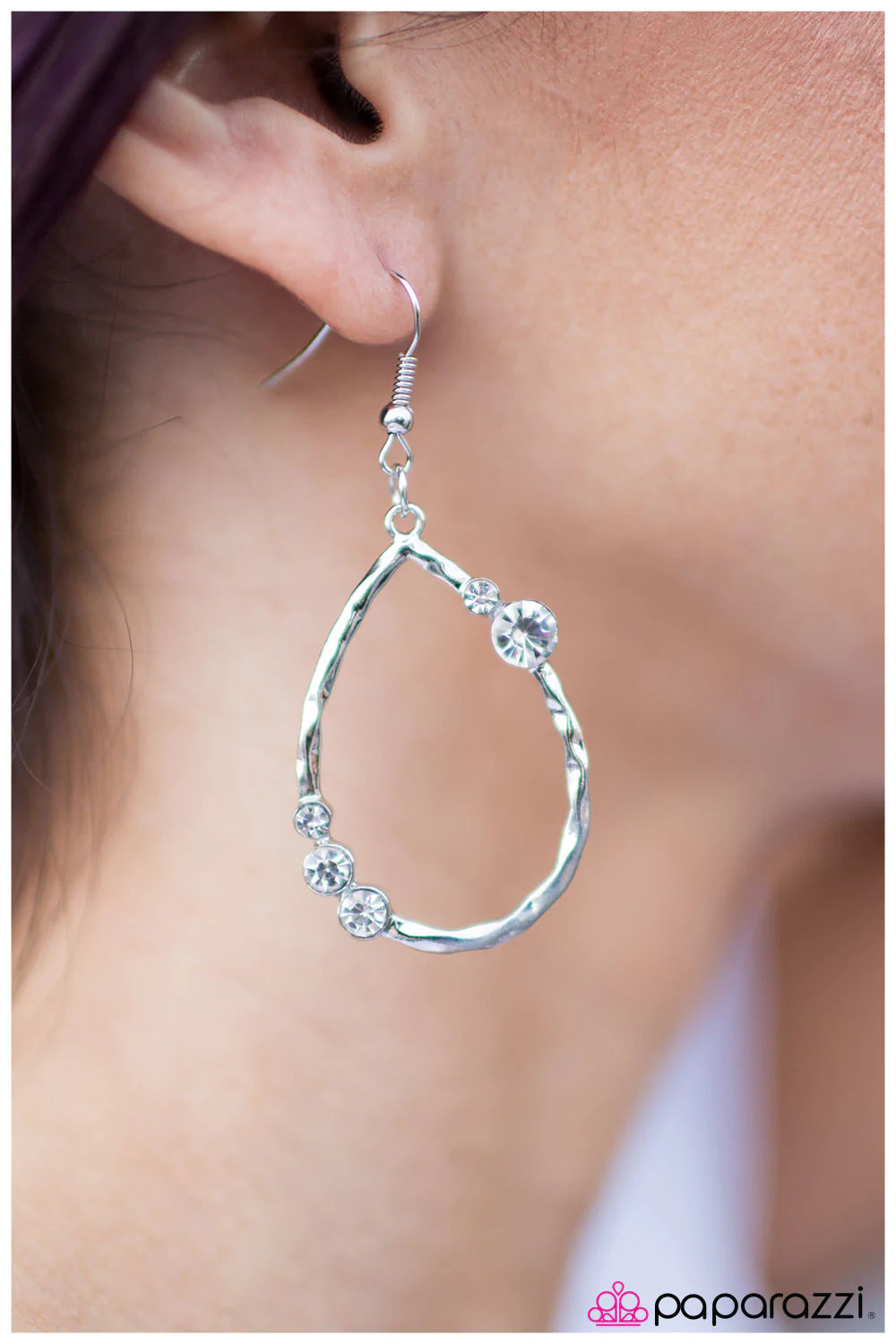 Paparazzi Earring ~ Shop till You Drop - White