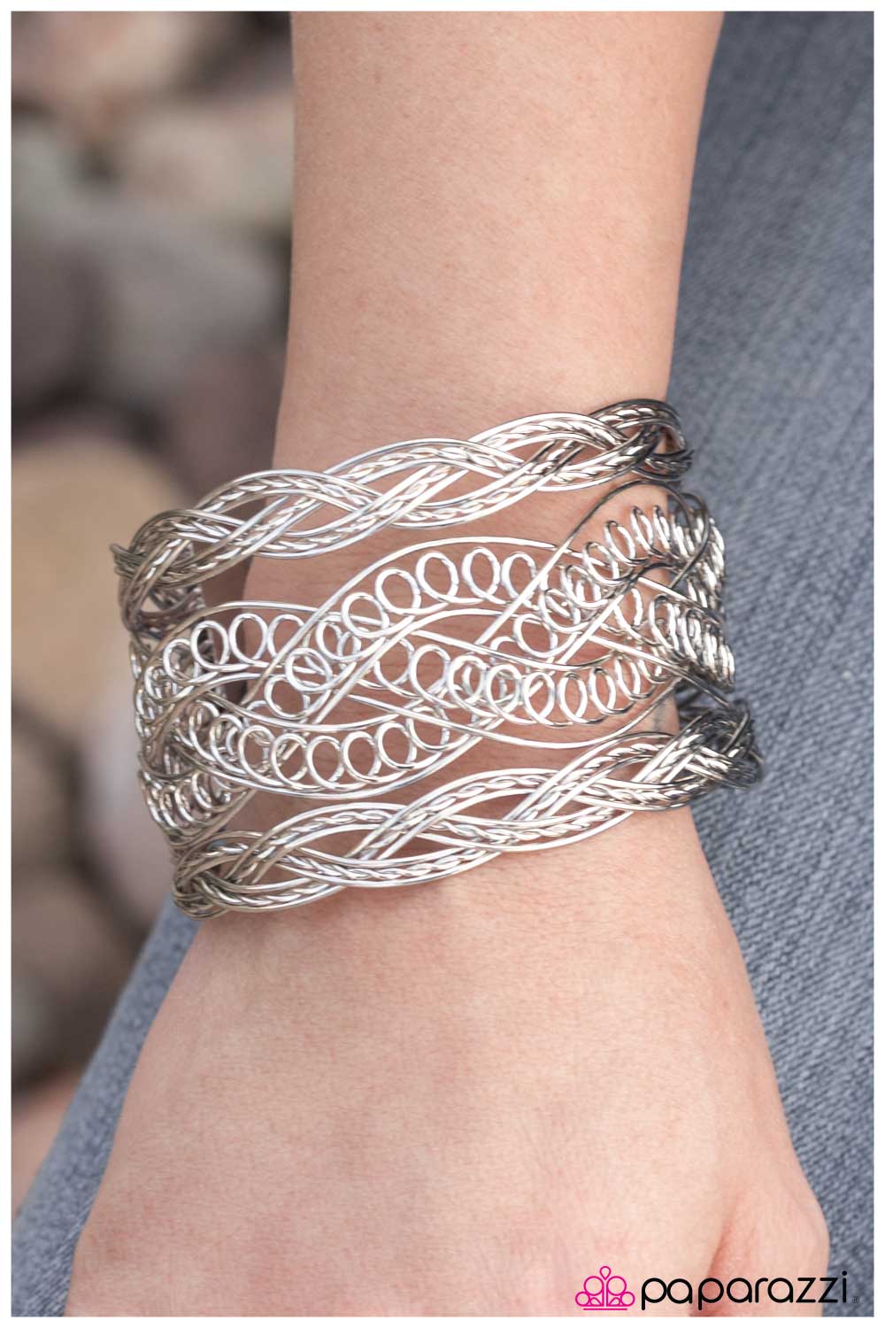 Paparazzi Bracelet ~ Bending The Rules - Silver