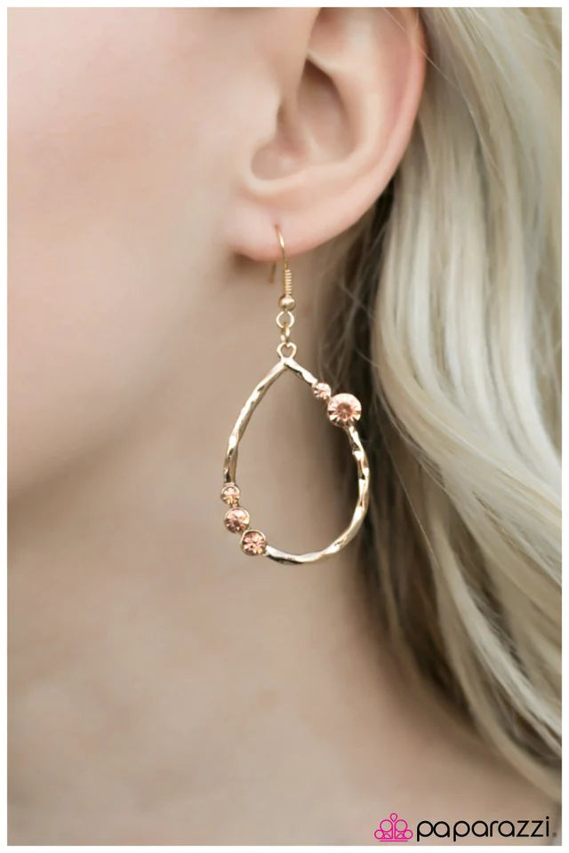 Paparazzi Earring ~ Shop till You Drop - Gold
