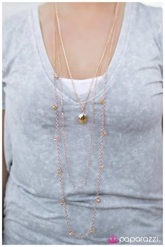 Paparazzi Necklace ~ The Night Life - Gold