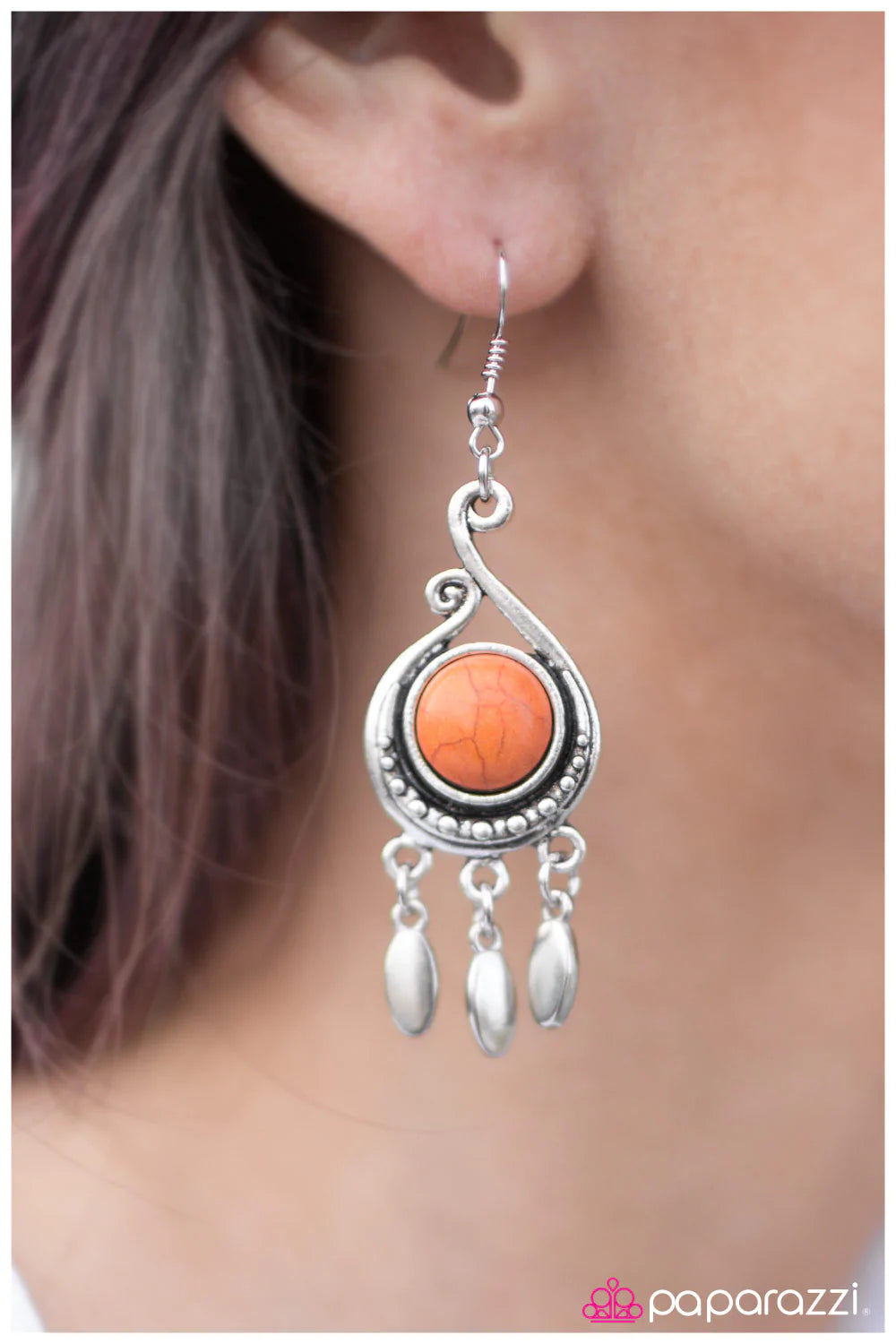 Paparazzi Earring ~ Western Dreams - Orange