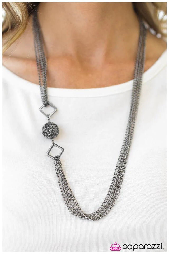 Collar Paparazzi ~ Pensamiento positivo - Negro