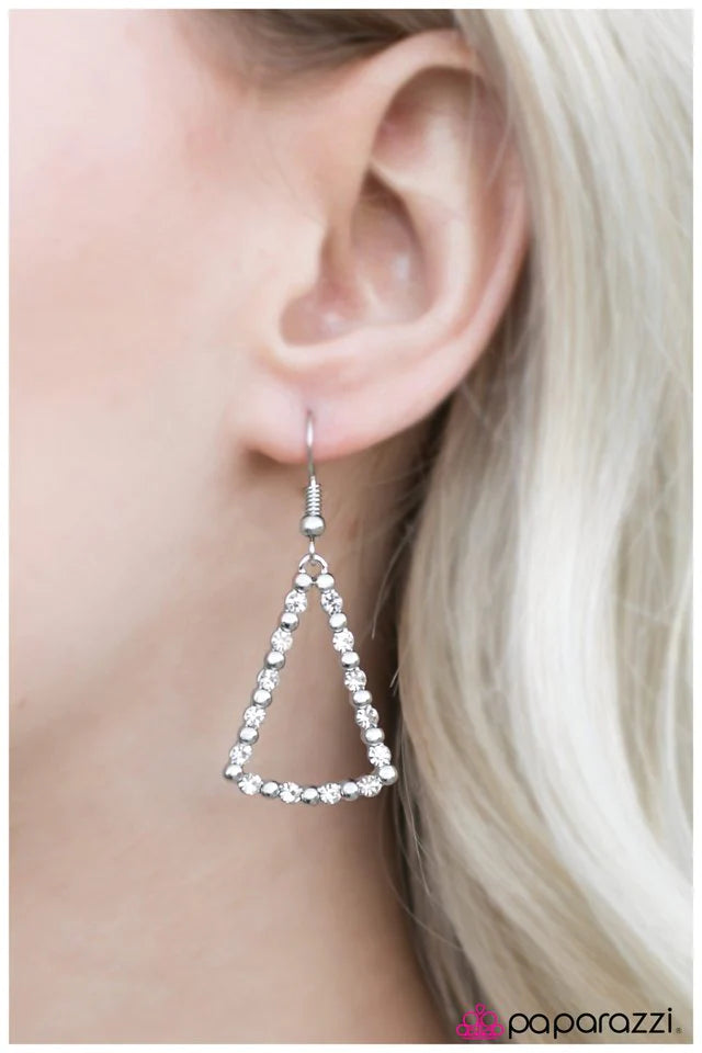 Pendiente Paparazzi ~ Abierto de Francia - Blanco